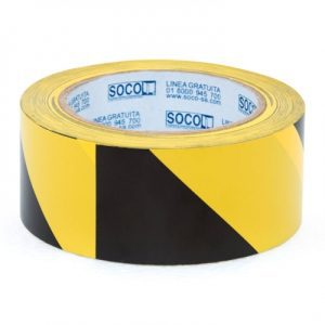 Cinta Adhesiva de Demarcación en PVC Amarilla Negra