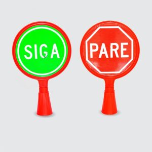 Paleta Pare Y Siga Redonda Para Cono